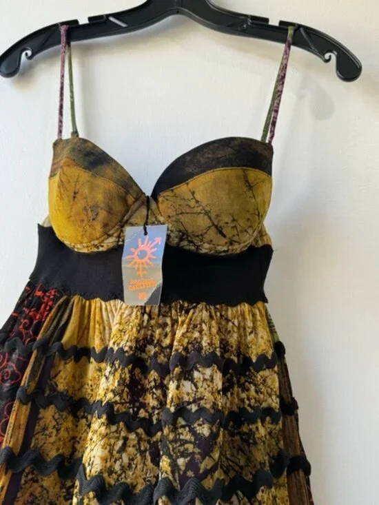 Jean Paul Gaultier Multicolor Patchwork Mini Dress - Yellow, Green, Red, Black - Picture 2 of 8